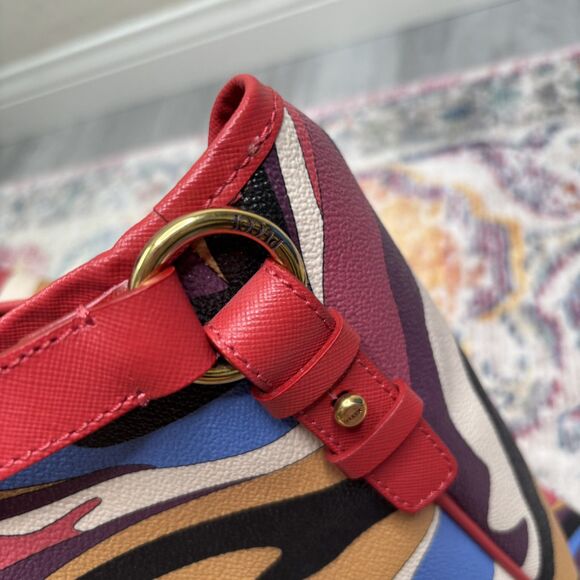 Emilio Pucci Printed Leather Shoulder Bag - Picture 6 of 15